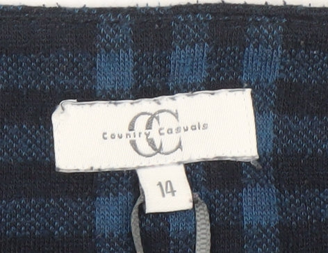 Country Casuals Women’s Blue Check Shift Dress Size 14
