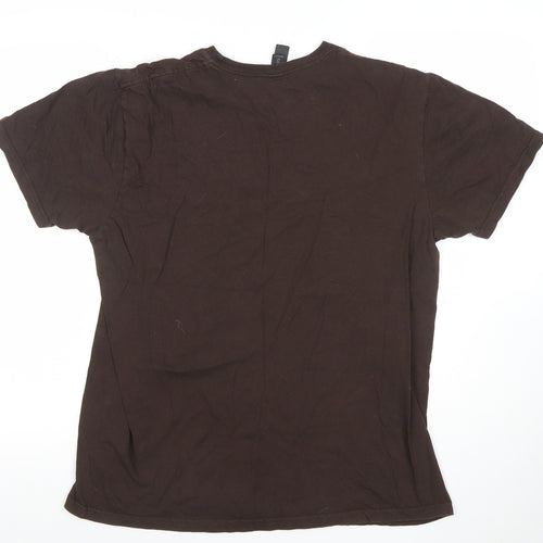 Gildan Women’s Brown Funny Quote Cotton T-Shirt Size L