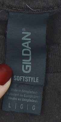 Gildan Women’s Brown Funny Quote Cotton T-Shirt Size L