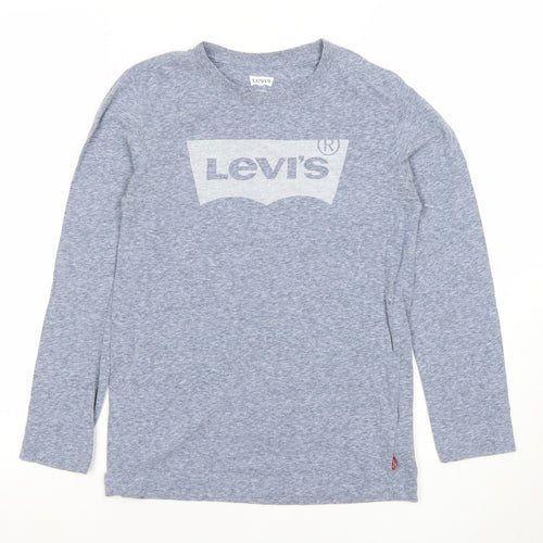 Levi's Boys Blue Long Sleeve Logo T-Shirt 12 Years Regular Fit