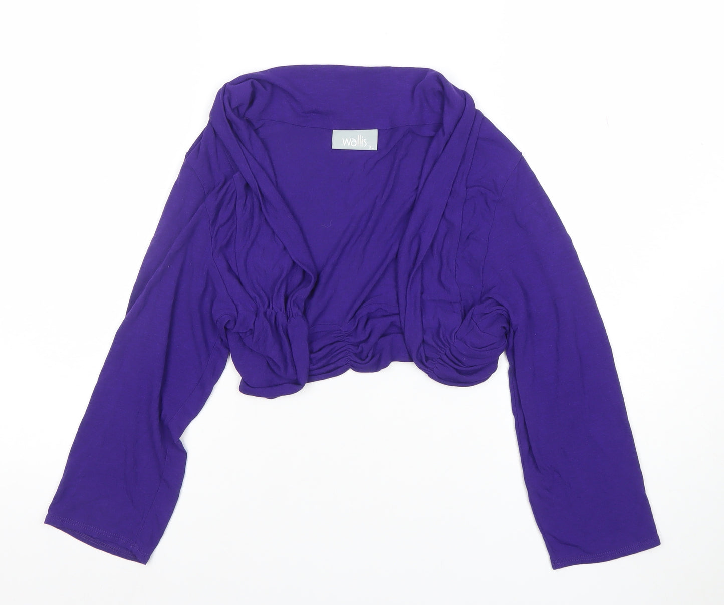 Wallis Women’s Purple Cropped Long Sleeve Jersey Shrug XL