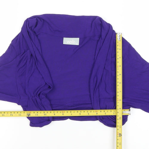 Wallis Women’s Purple Cropped Long Sleeve Jersey Shrug XL