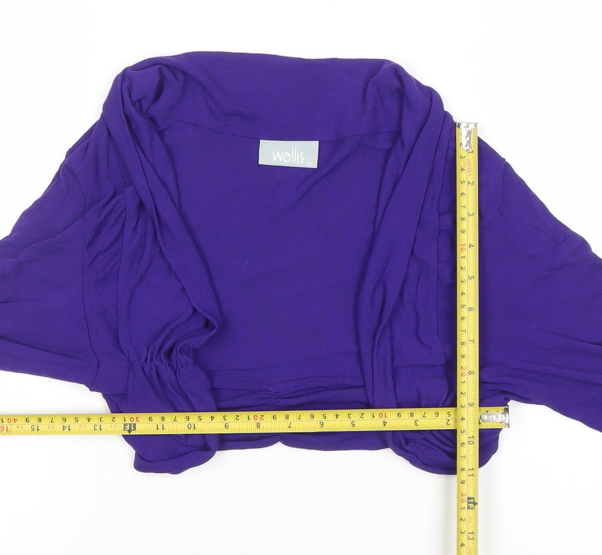 Wallis Women’s Purple Cropped Long Sleeve Jersey Shrug XL