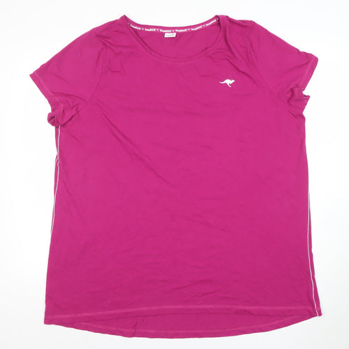 KangaROOS Women’s Pink Short Sleeve Cotton Blend T-Shirt Size 16