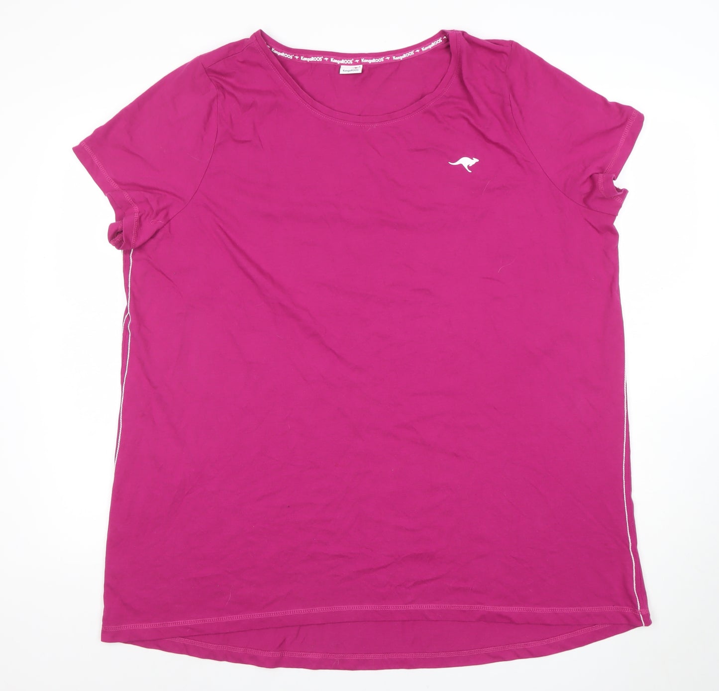 KangaROOS Women’s Pink Short Sleeve Cotton Blend T-Shirt Size 16