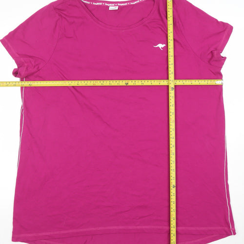 KangaROOS Women’s Pink Short Sleeve Cotton Blend T-Shirt Size 16