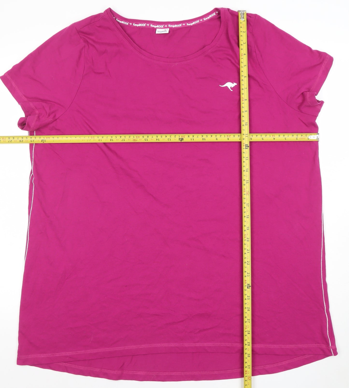 KangaROOS Women’s Pink Short Sleeve Cotton Blend T-Shirt Size 16