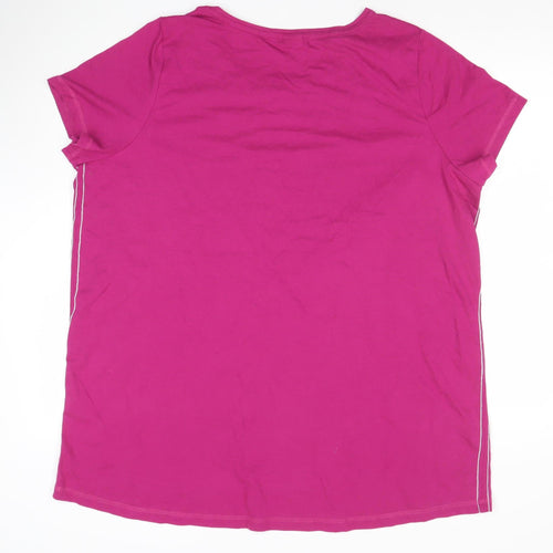 KangaROOS Women’s Pink Short Sleeve Cotton Blend T-Shirt Size 16