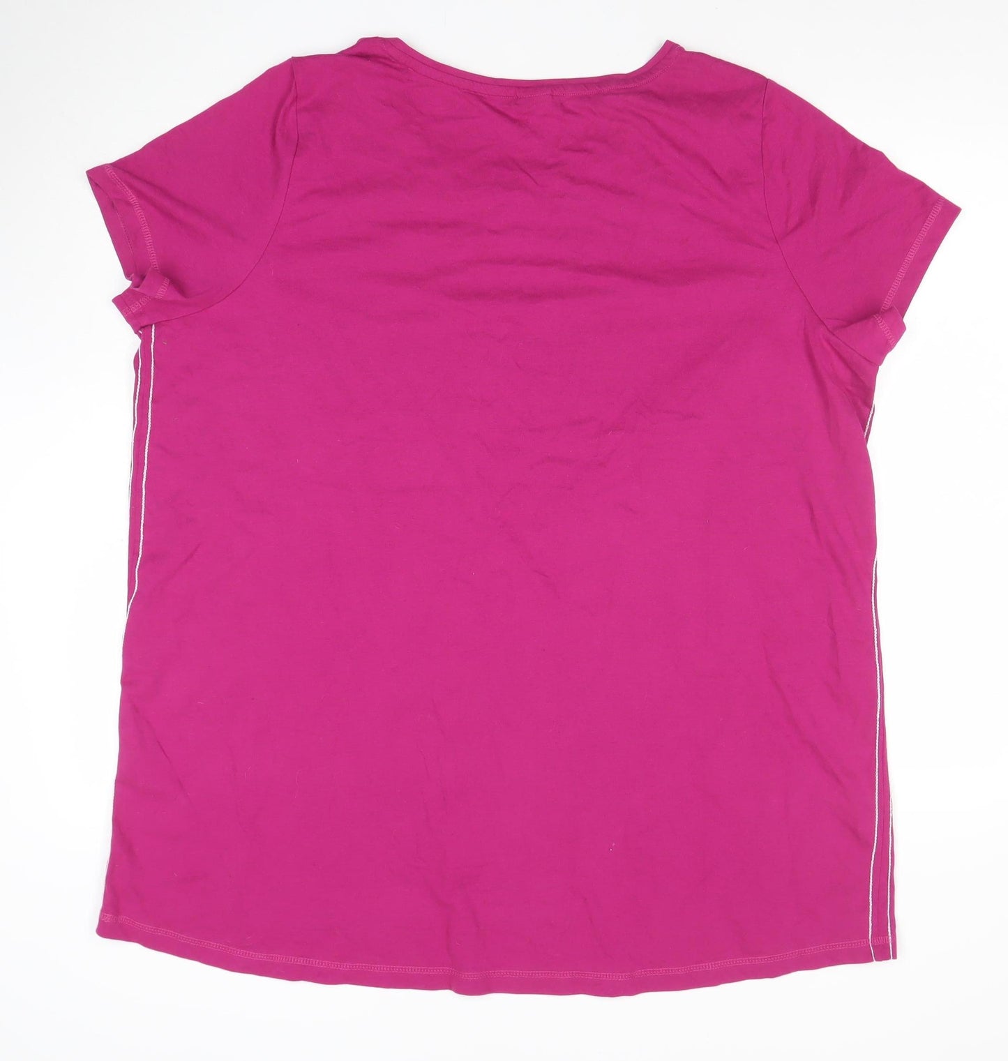 KangaROOS Women’s Pink Short Sleeve Cotton Blend T-Shirt Size 16