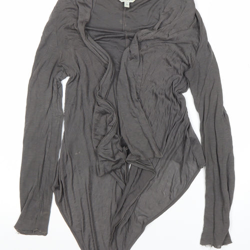 Jigsaw Women’s Grey Wrap Long Sleeve Lyocell Blouse Size S