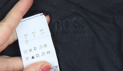 Hugo Boss Men's Black Crew Neck Cotton T-Shirt Size S