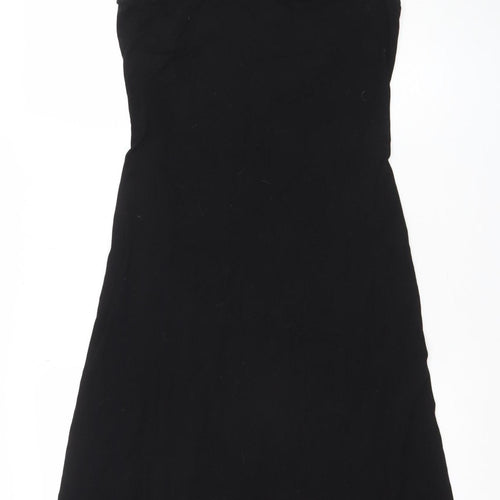 Banklen Women's Black Sleeveless Bodycon Midi Jersey Dress Size 12