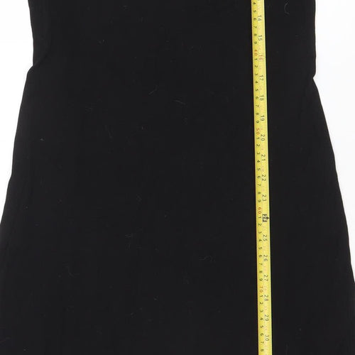 Banklen Women's Black Sleeveless Bodycon Midi Jersey Dress Size 12