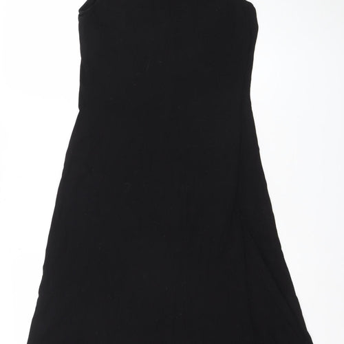 Banklen Women's Black Sleeveless Bodycon Midi Jersey Dress Size 12