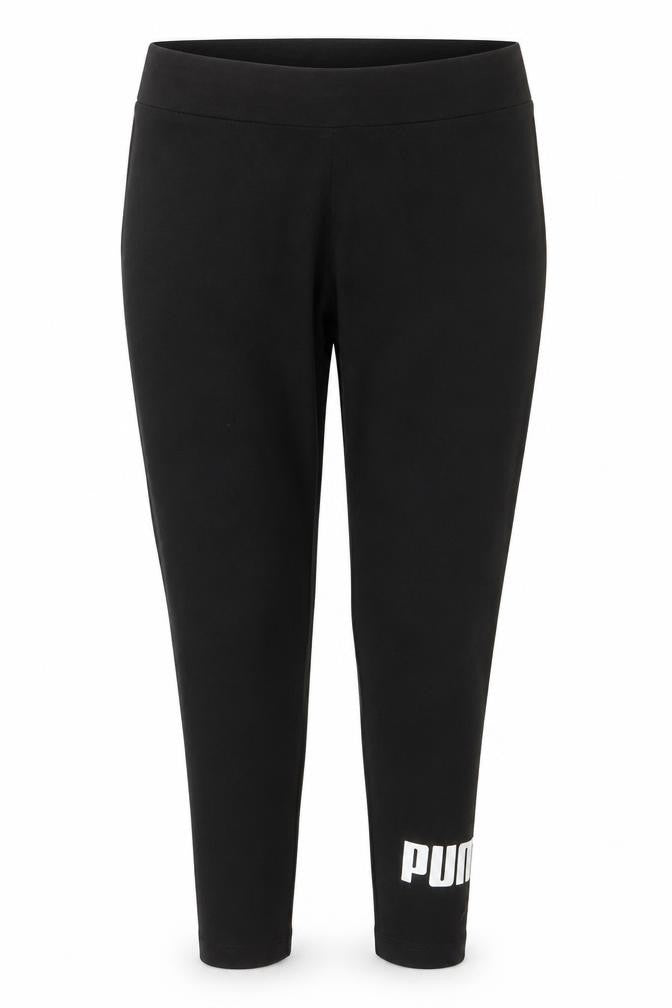 Front view of Puma women’s black xl stretch leggings activewear