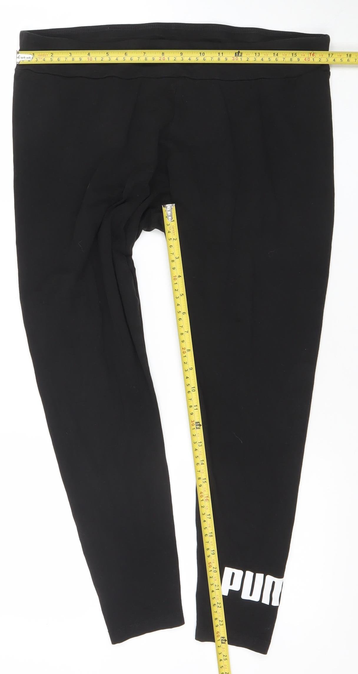 Puma Womens Black XL Stretch Leggings Activewear