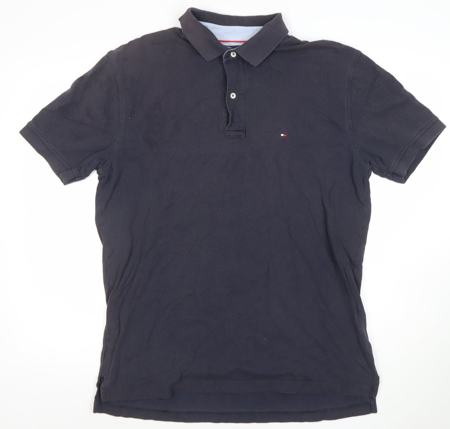Tommy Hilfiger Men's Black Polo Shirt XL Cotton Classic Fit