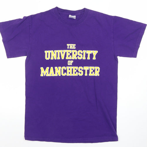 Gildan Unisex Purple University of Manchester T-Shirt Size S