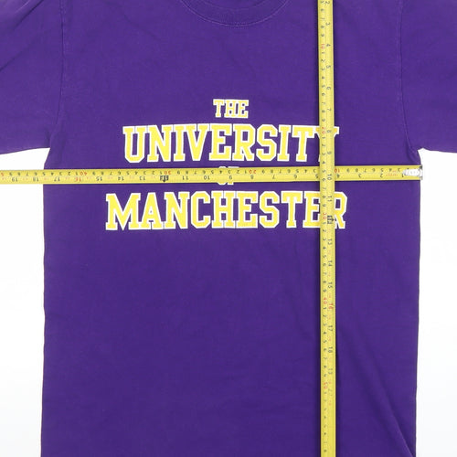 Gildan Unisex Purple University of Manchester T-Shirt Size S