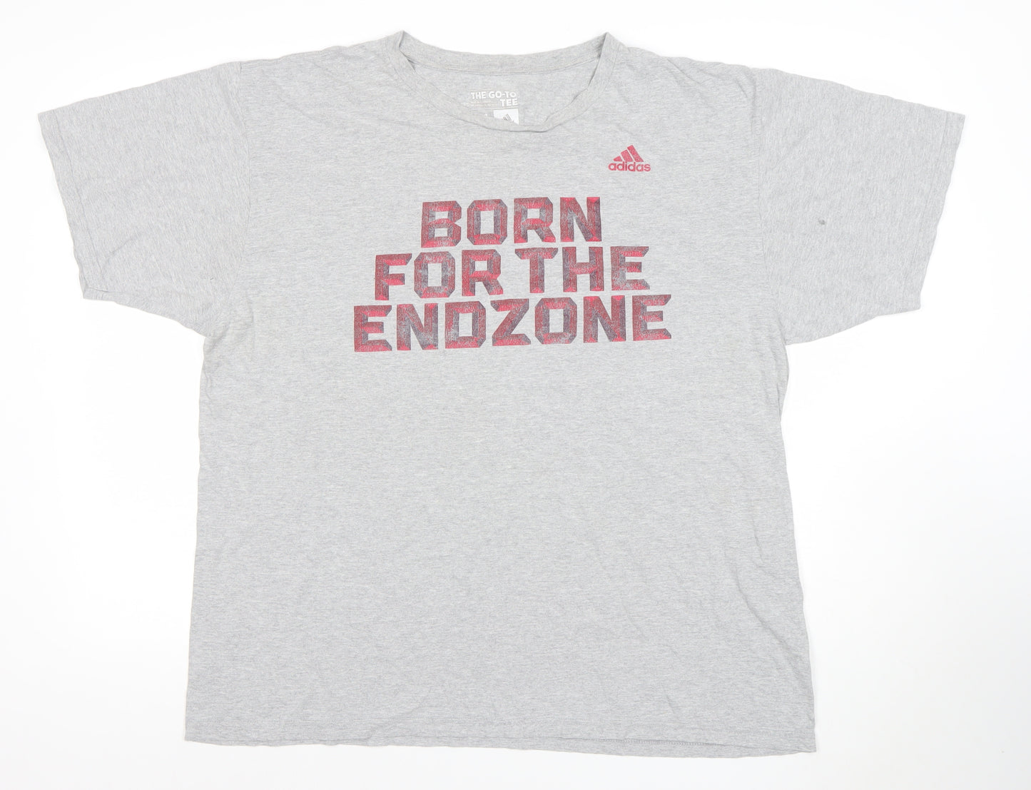 Adidas Men's Grey XL Graphic Sports T-Shirt Crew Neck Short Sleeve