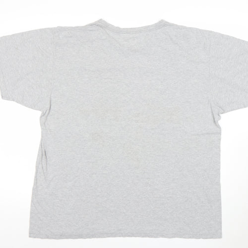 Adidas Men's Grey XL Graphic Sports T-Shirt Crew Neck Short Sleeve