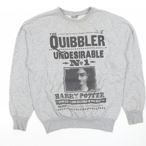 Harry Potter Women's Grey Quibbler Print Sweatshirt Size 12