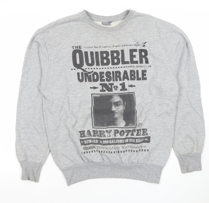Harry Potter Women's Grey Quibbler Print Sweatshirt Size 12