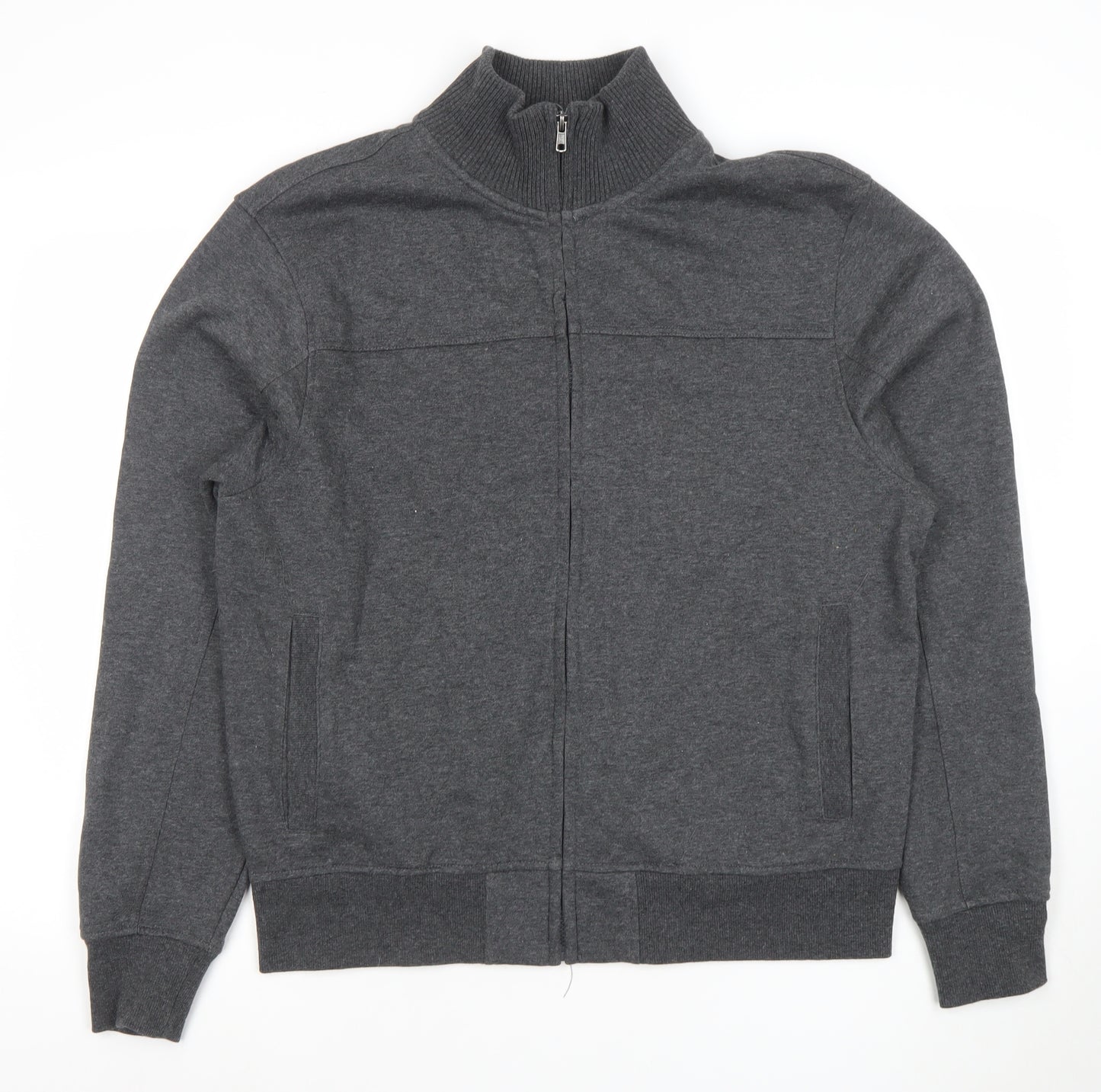 Dunnes Men’s Grey Full Zip High Neck Sweatshirt Size L
