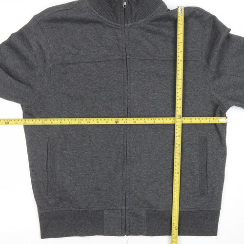 Dunnes Men’s Grey Full Zip High Neck Sweatshirt Size L