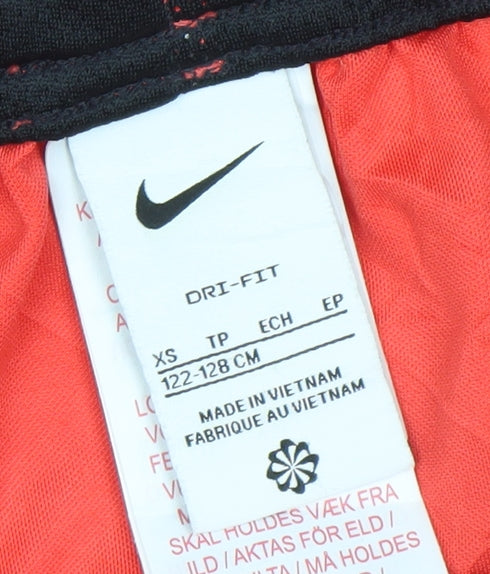Nike Boys Red Dri-FIT Athletic Football Shorts XS 122-128 cm