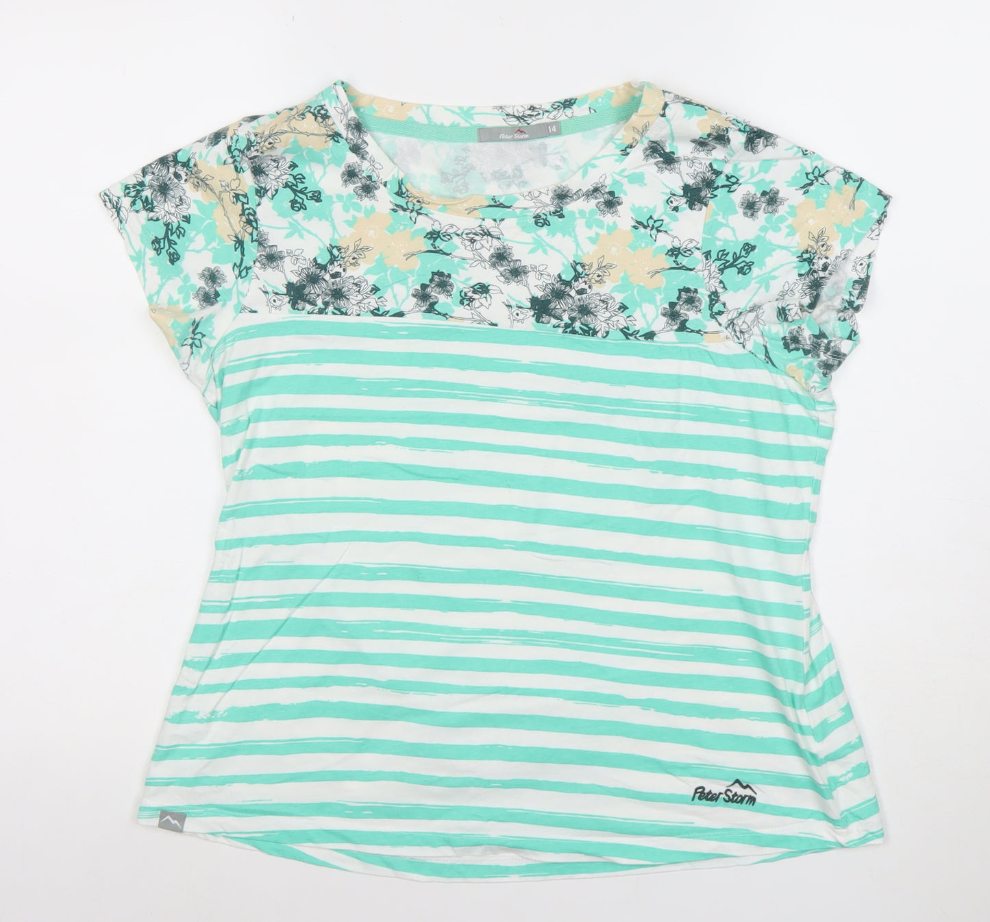 Peter Storm Womens Multicoloured Size 14 Cotton Short Sleeve T-Shirt