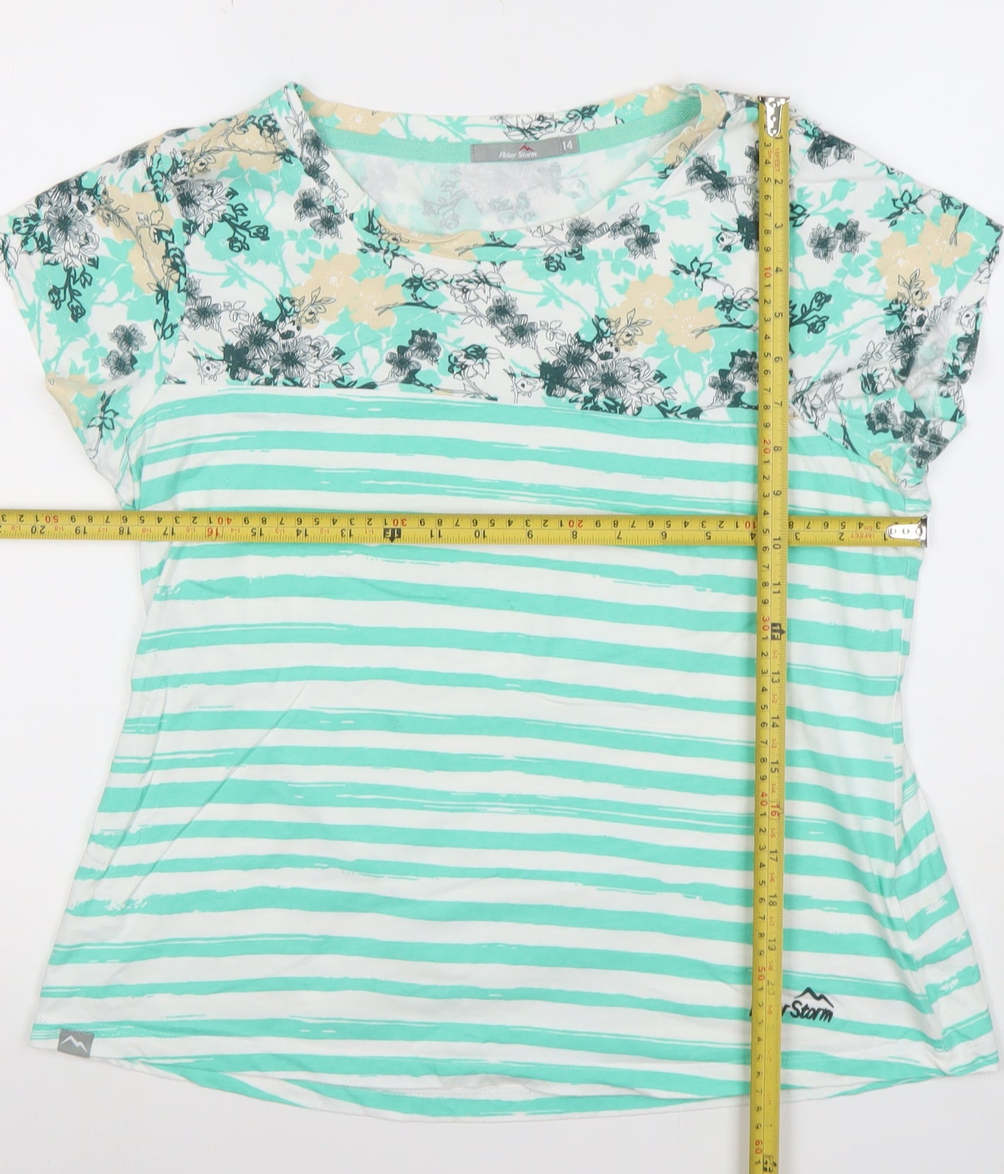 Peter Storm Womens Multicoloured Size 14 Cotton Short Sleeve T-Shirt
