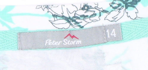 Peter Storm Womens Multicoloured Size 14 Cotton Short Sleeve T-Shirt