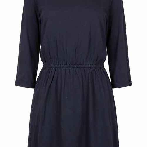 The White Company Womens Blue Cotton Knee Length 3/4 Sleeve A-Line Dress Size M