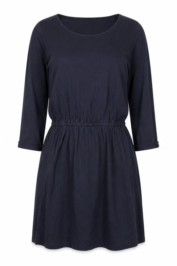 The White Company Womens Blue Cotton Knee Length 3/4 Sleeve A-Line Dress Size M