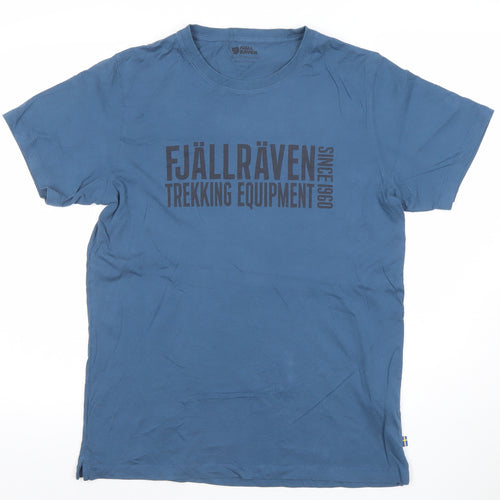 Fjällräven Men's Blue Cotton Graphic Outdoor T-Shirt Size L