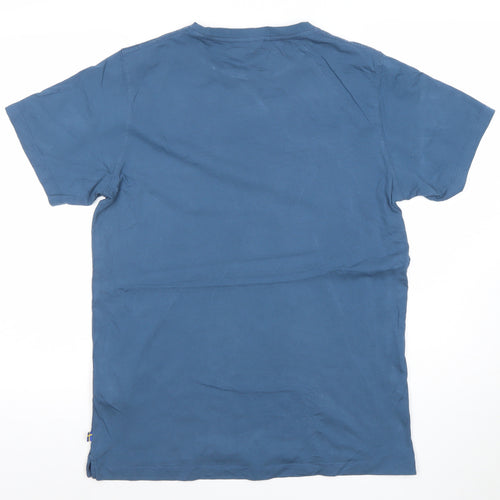 Fjällräven Men's Blue Cotton Graphic Outdoor T-Shirt Size L