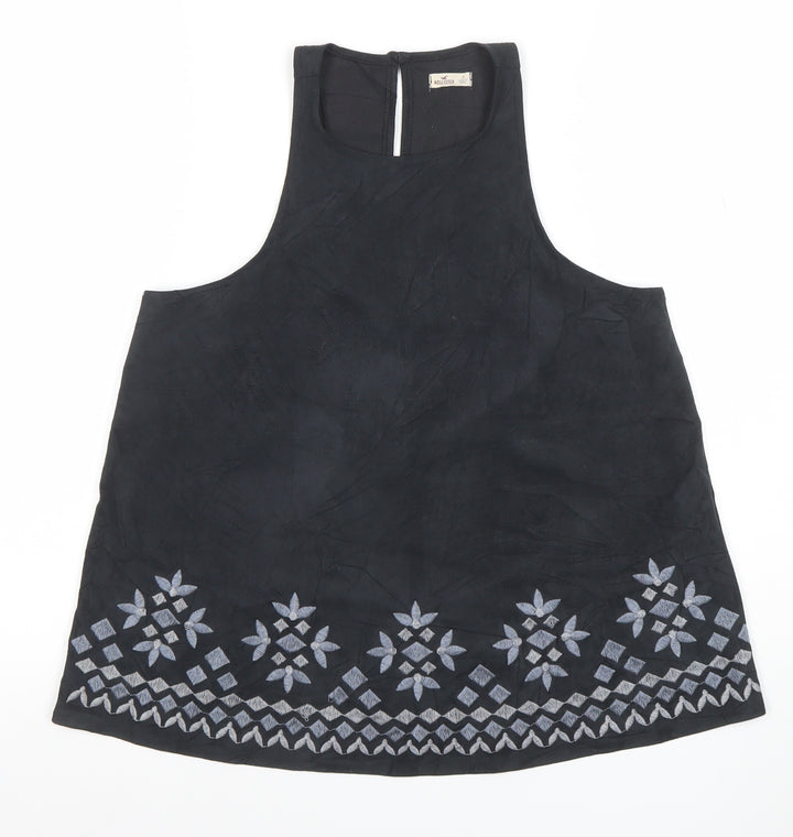 Hollister Women's Black Embroidered Sleeveless Camisole Tank Top Size S