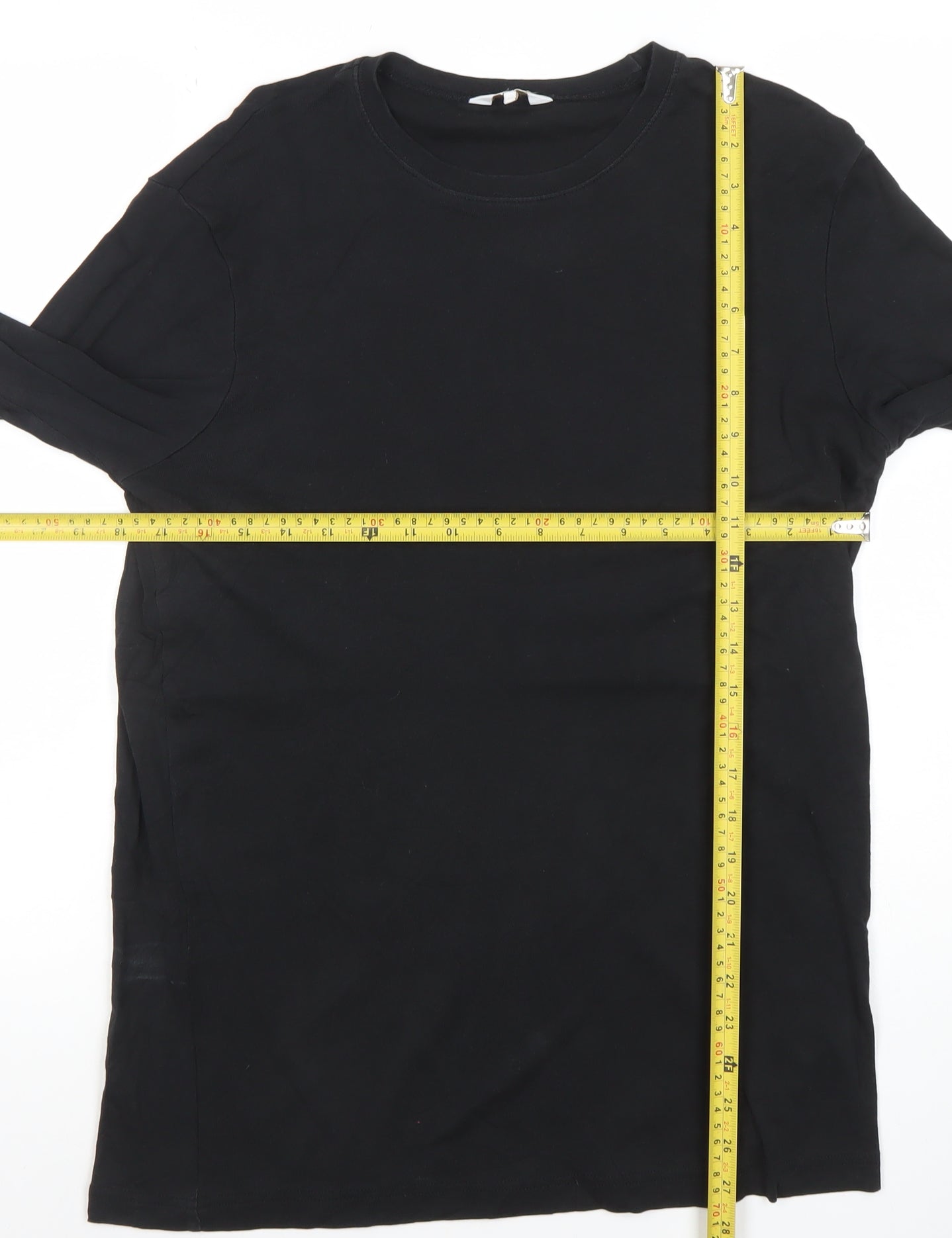 Cotton Traders Men's Black Long Sleeve Crew Neck Cotton T-Shirt Size L