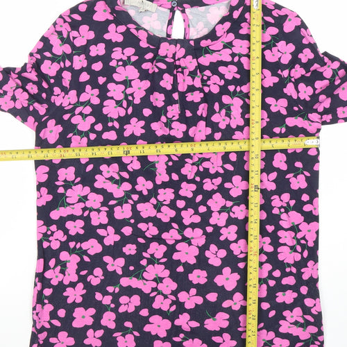 Hobbs Women’s Multicoloured Floral Long Sleeve Tunic Blouse Size S