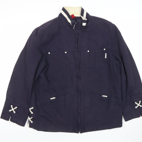 Steilmann Men's Blue L Basic Jacket Cotton Polyurethane Zip Pockets