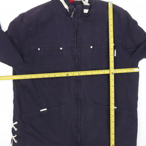 Steilmann Men's Blue L Basic Jacket Cotton Polyurethane Zip Pockets
