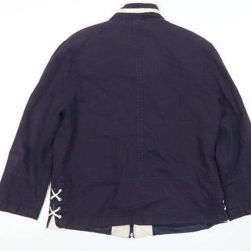 Steilmann Men's Blue L Basic Jacket Cotton Polyurethane Zip Pockets
