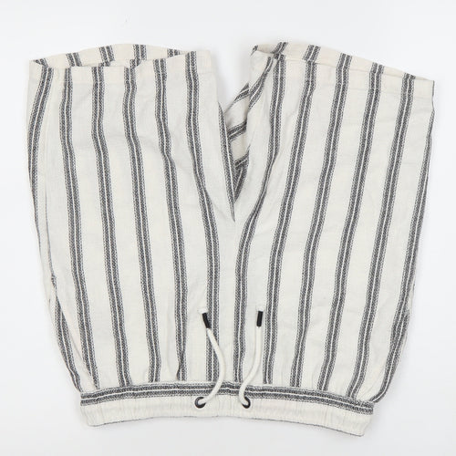 Denim Co. Men's White Striped Bermuda Relaxed Shorts Size S