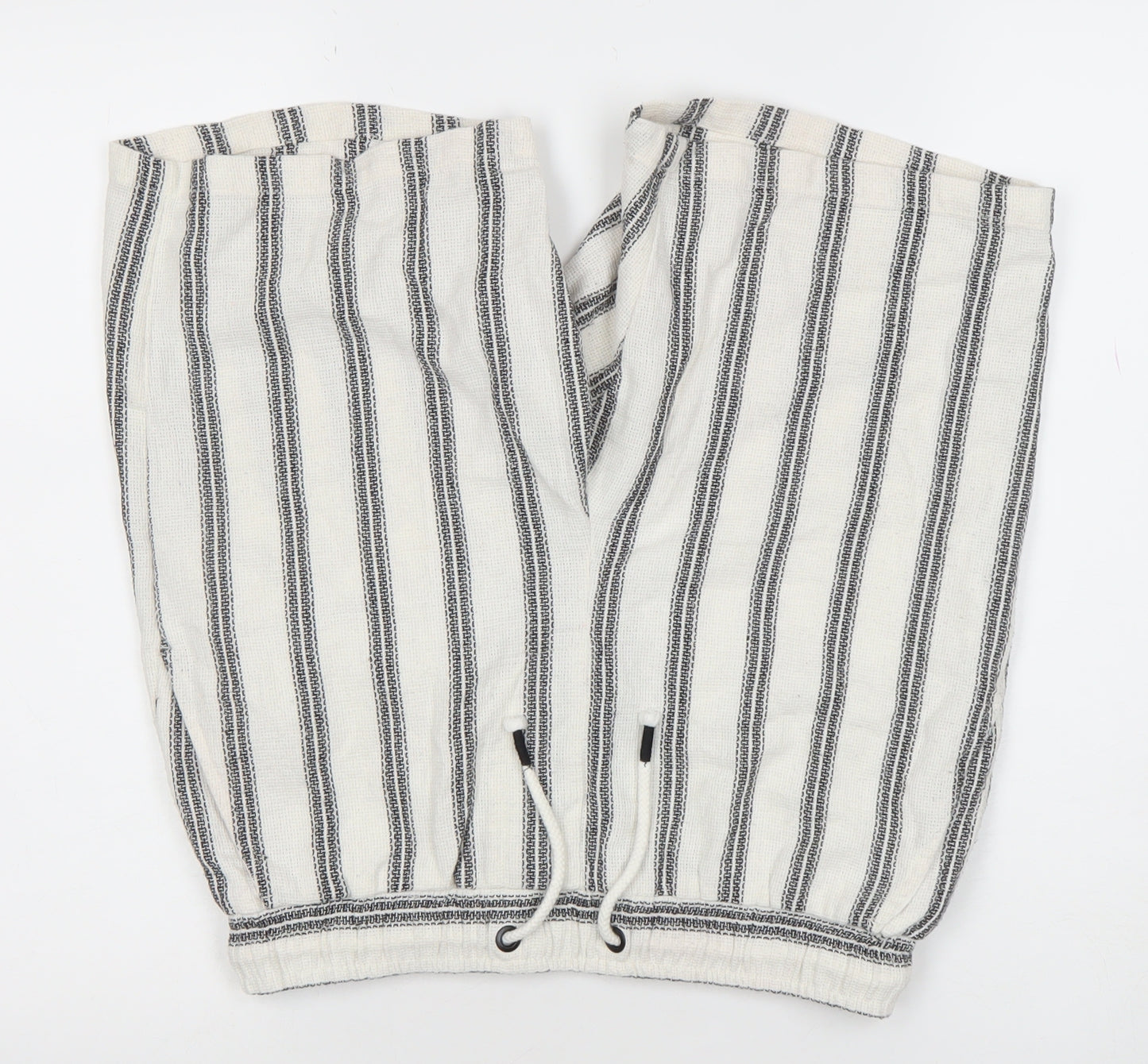 Denim Co. Men's White Striped Bermuda Relaxed Shorts Size S