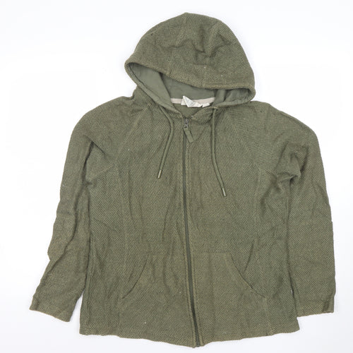 Mountain Warehouse Womens Green Full Zip Hoodie UK 12 Country Casual