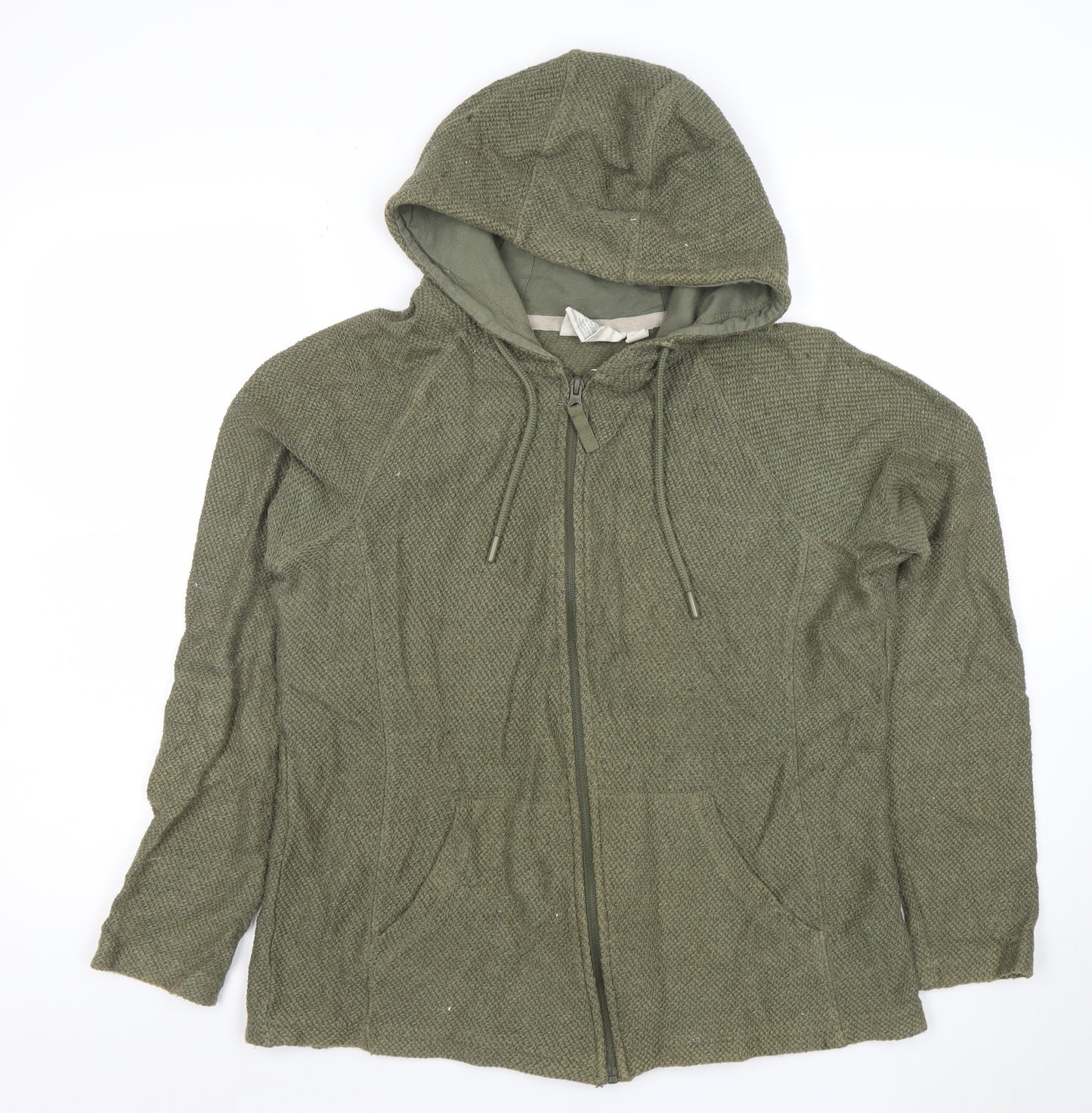Mountain Warehouse Womens Green Full Zip Hoodie UK 12 Country Casual