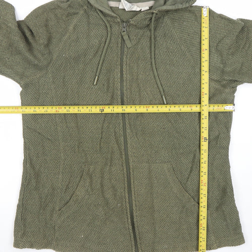 Mountain Warehouse Womens Green Full Zip Hoodie UK 12 Country Casual