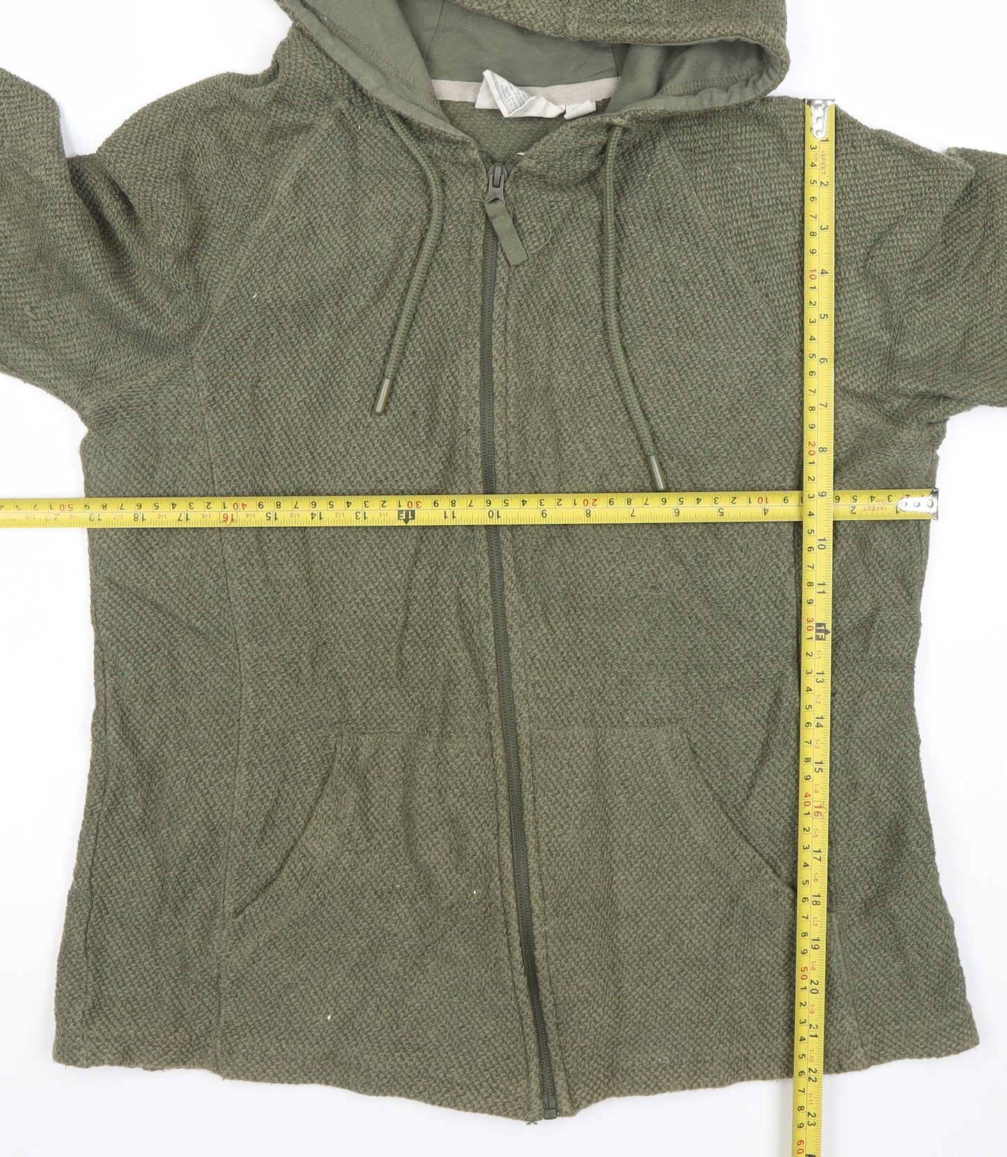 Mountain Warehouse Womens Green Full Zip Hoodie UK 12 Country Casual