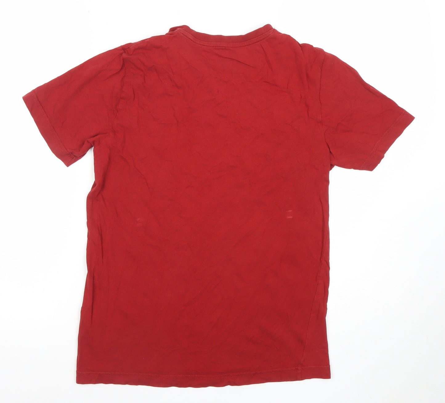 Puma Men's Red Graphic Logo Crew Neck Short Sleeve T-Shirt Size S
